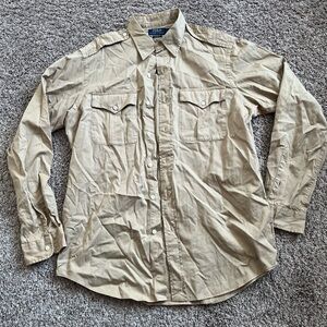 Polo by Ralph Lauren Tan Casual Button Down Shirt